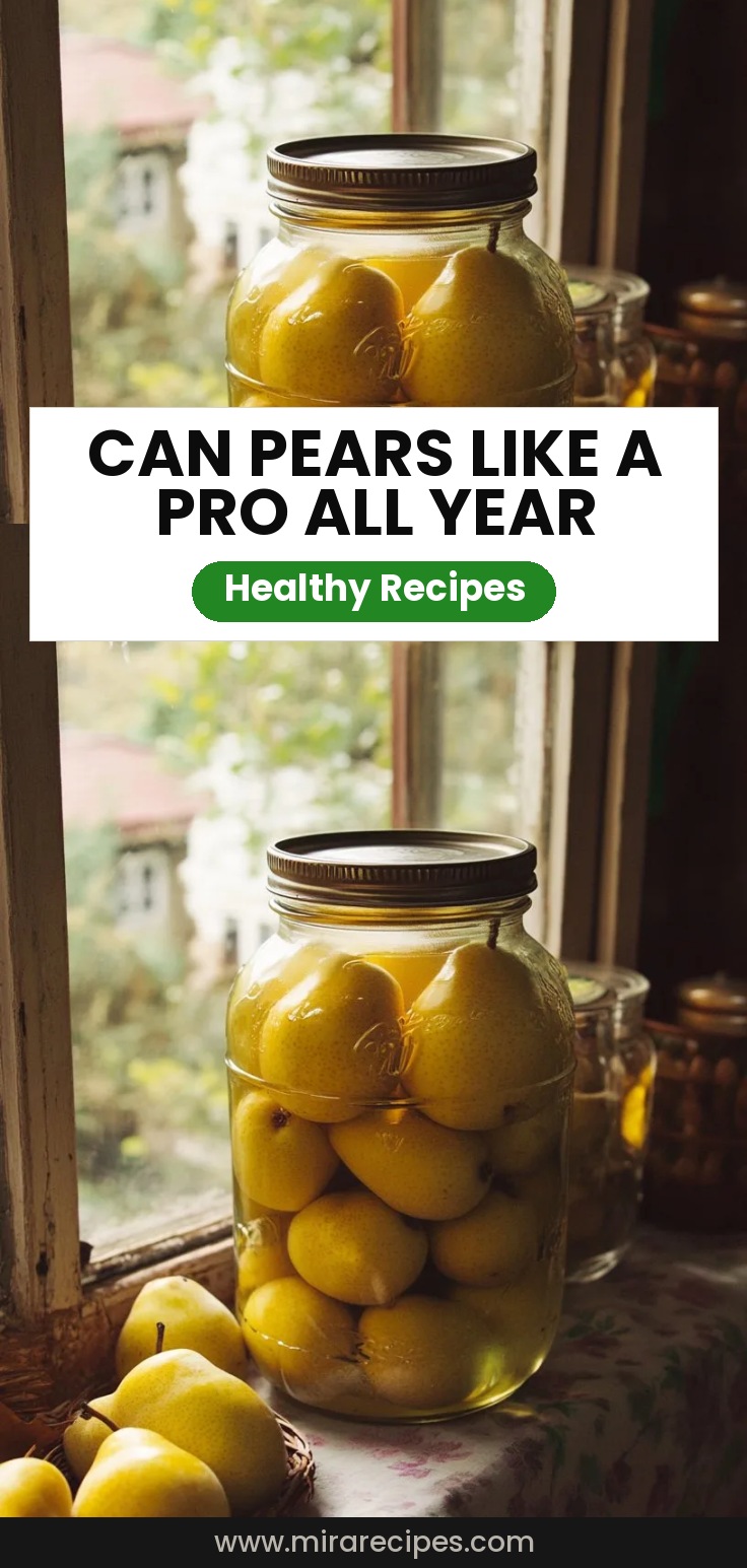 Master Canning Pears for Freshness All Year