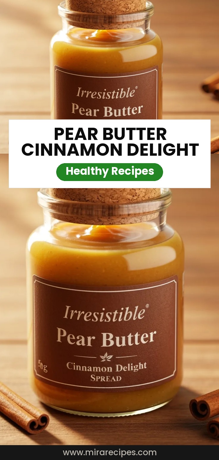 Irresistible Pear Butter Cinnamon Delight Spread
