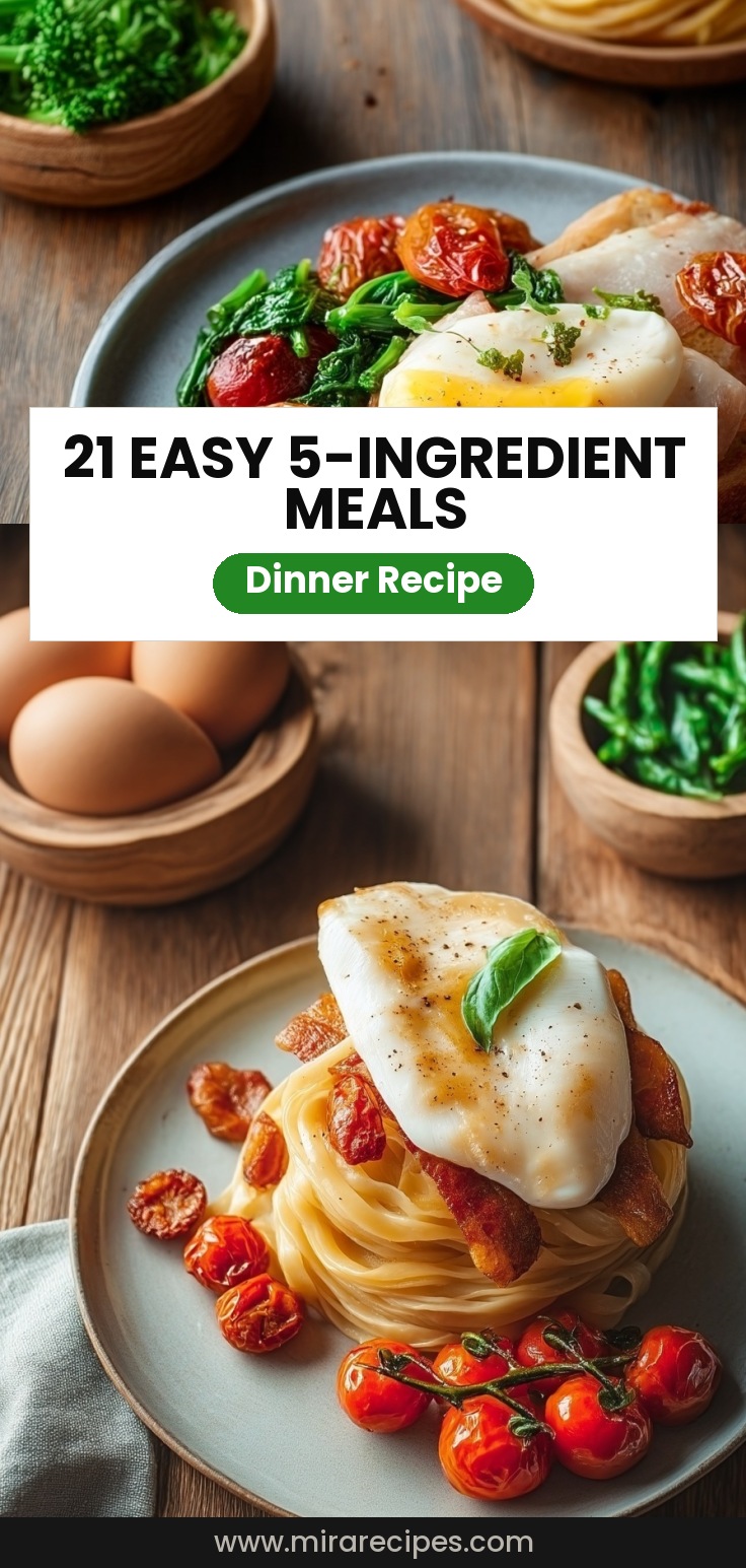 21 Easy 5-Ingredient Recipes for Quick Meals