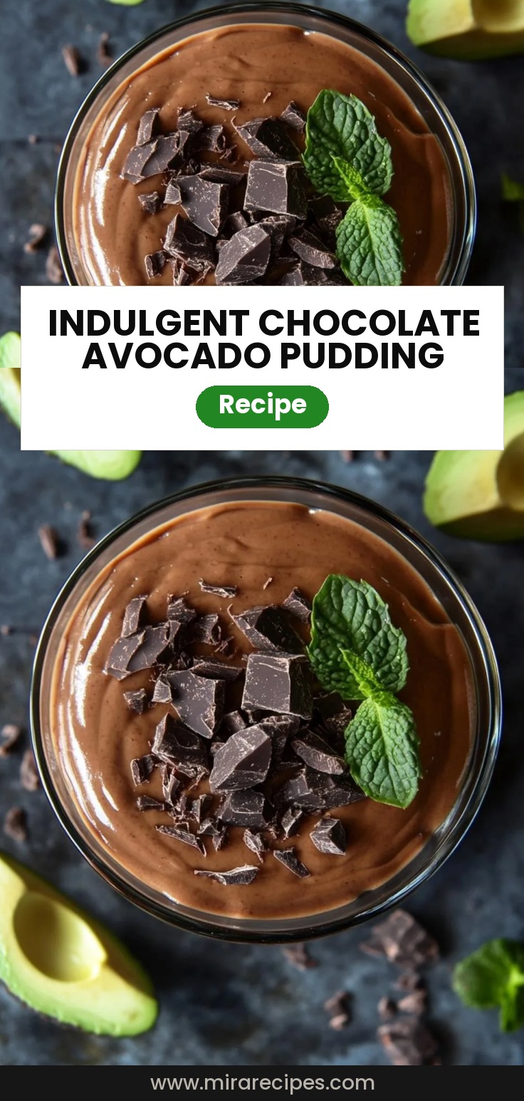 Indulgent Chocolate Avocado Pudding