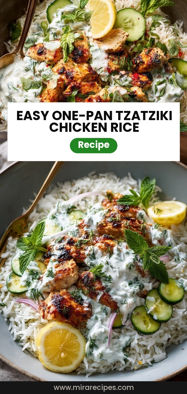 Effortless One-Pan Chicken Tzatziki & Rice