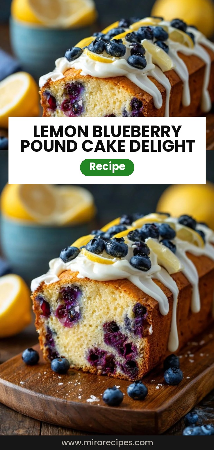 Lemon Blueberry Pound Cake with Cream Cheese