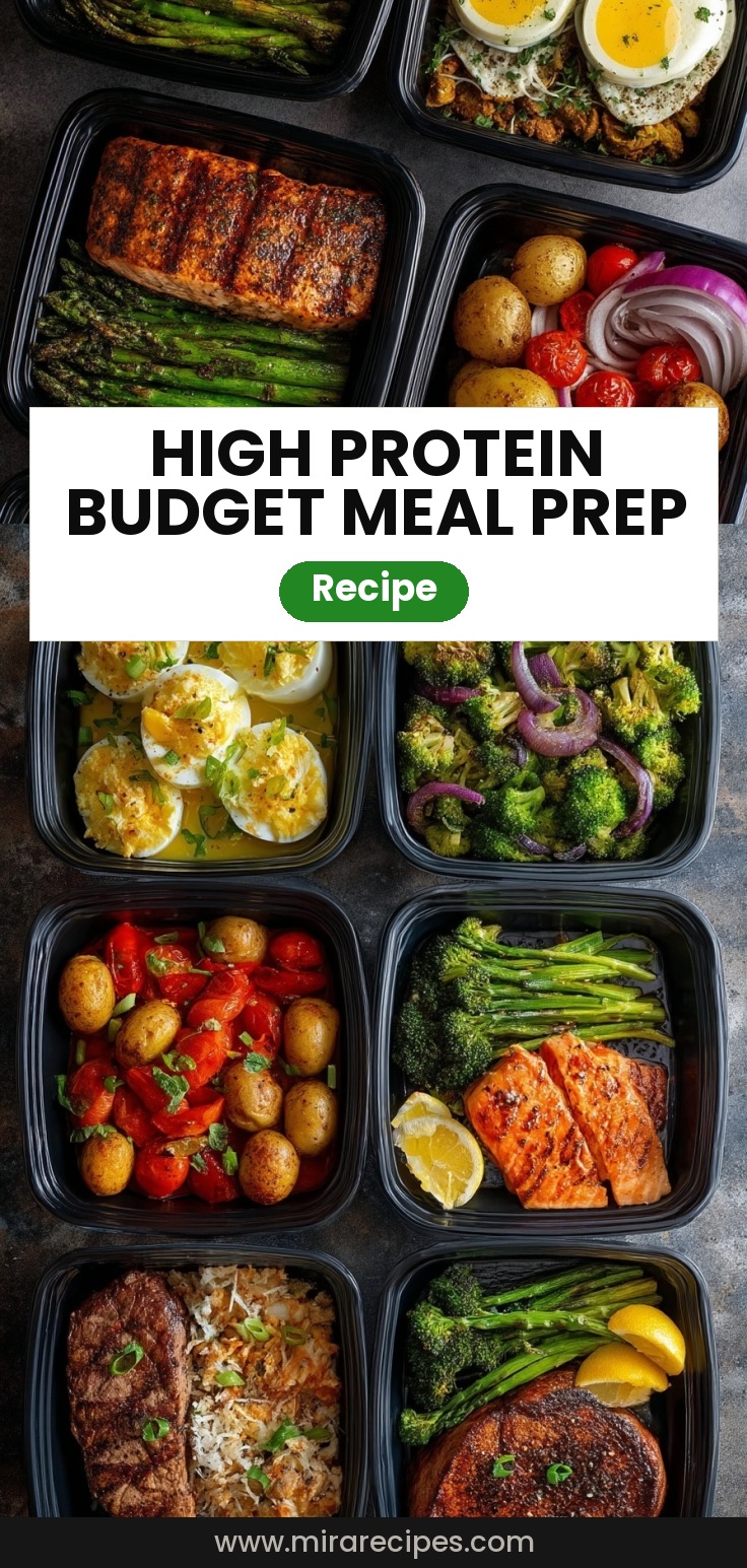 Weekly Meal Prep High Protein Budget Plan
