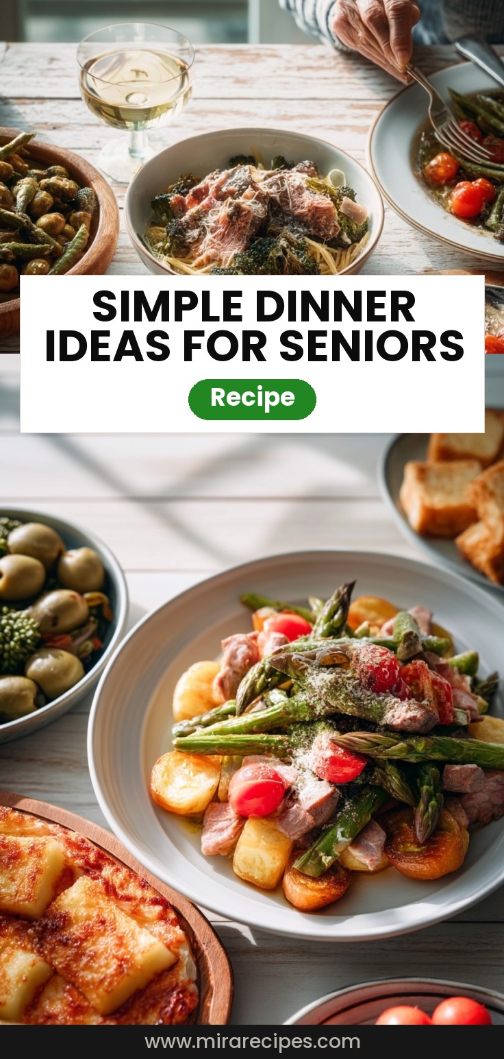 Weekly Dinner Plan for Seniors Living Alone
