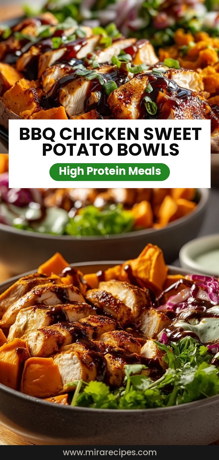 BBQ Chicken Sweet Potato Bowls