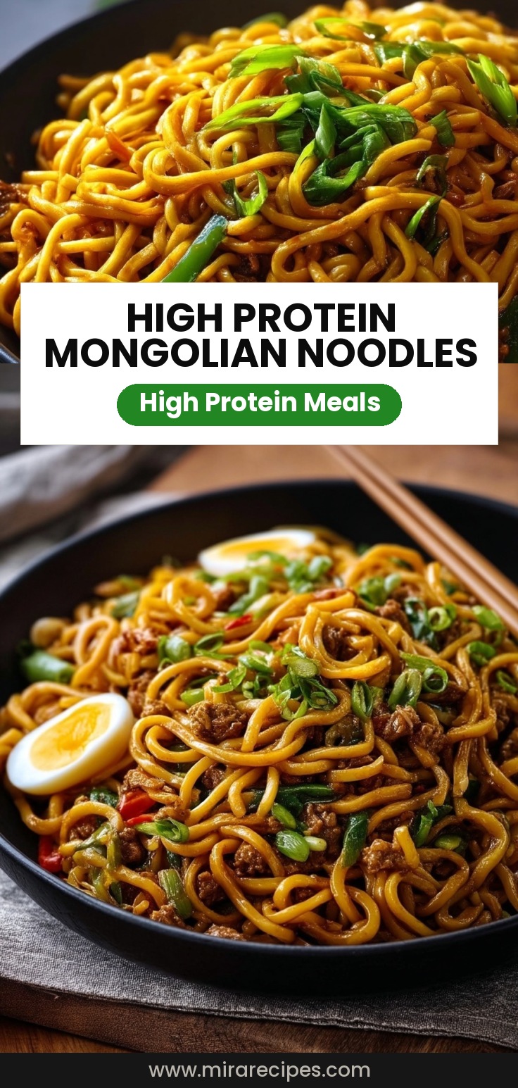High Protein Mongolian Noodles