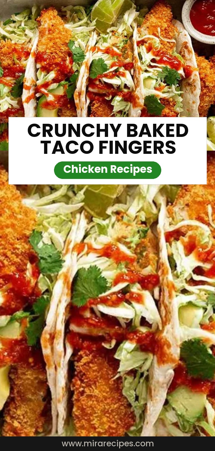 crunchy baked chicken taco fingers