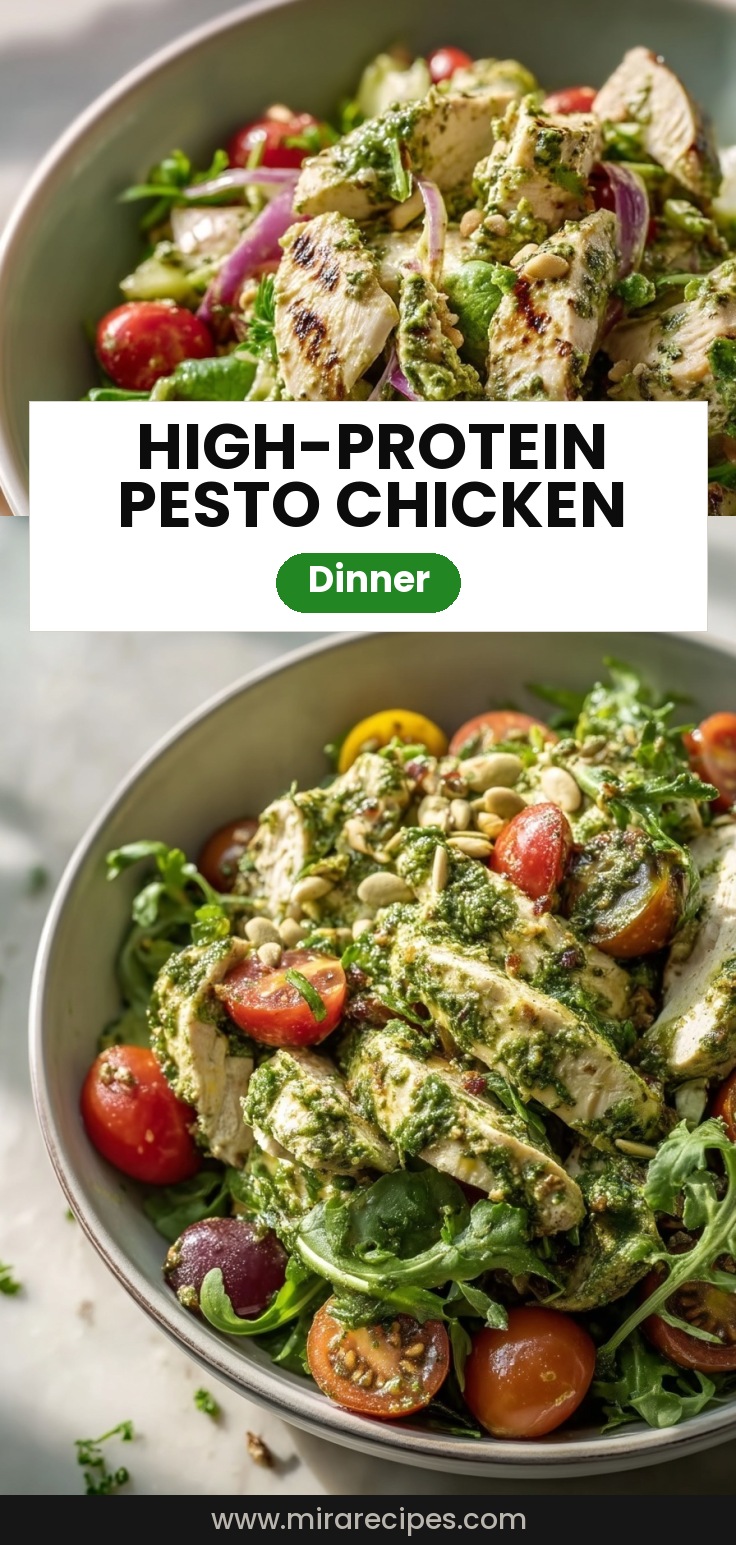 High-Protein Pesto Chicken Salad (No Mayo!)