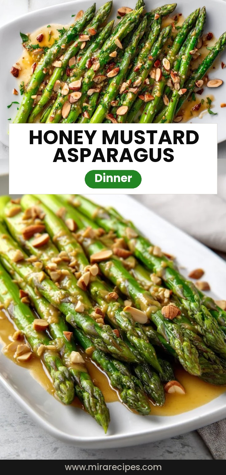 Asparagus with Honey Mustard Glaze and Toasted Almonds