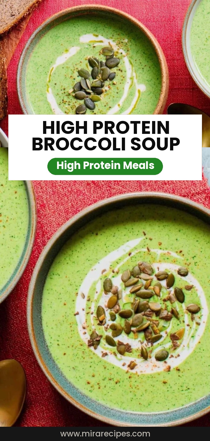 High Protein Broccoli Cheddar Soup