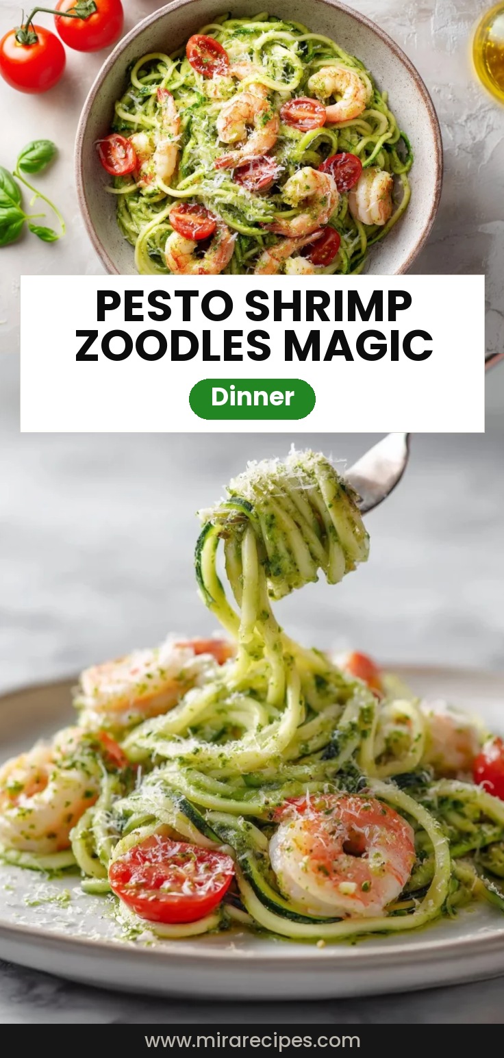 Pesto Shrimp Zoodles