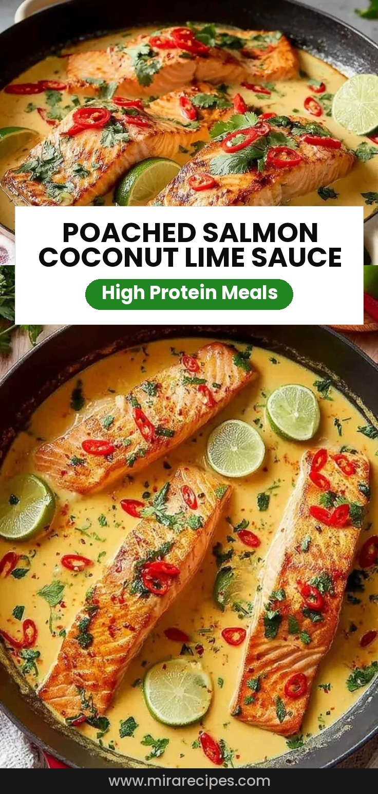 Poached Salmon in Coconut Lime Sauce