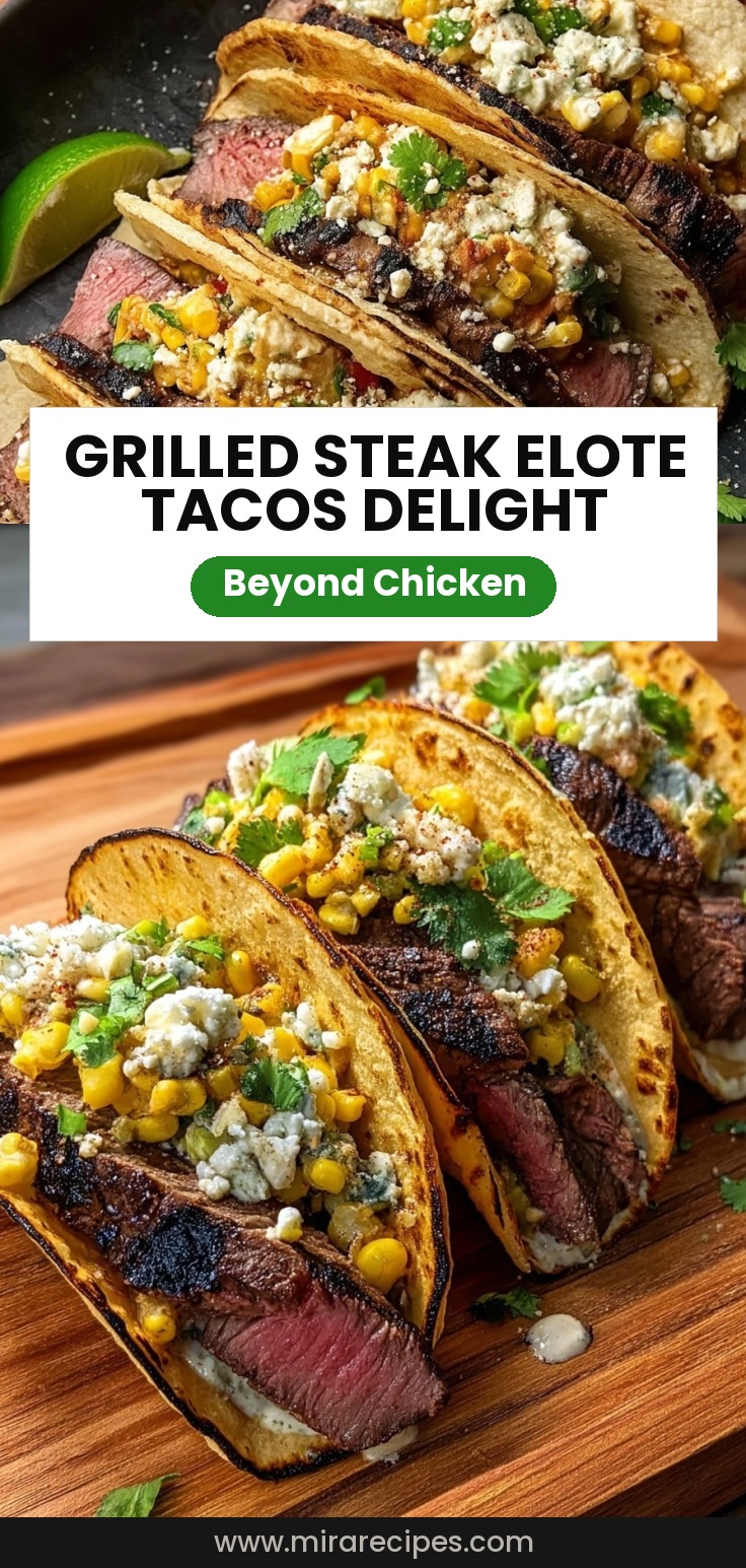 Grilled Steak Elote Tacos