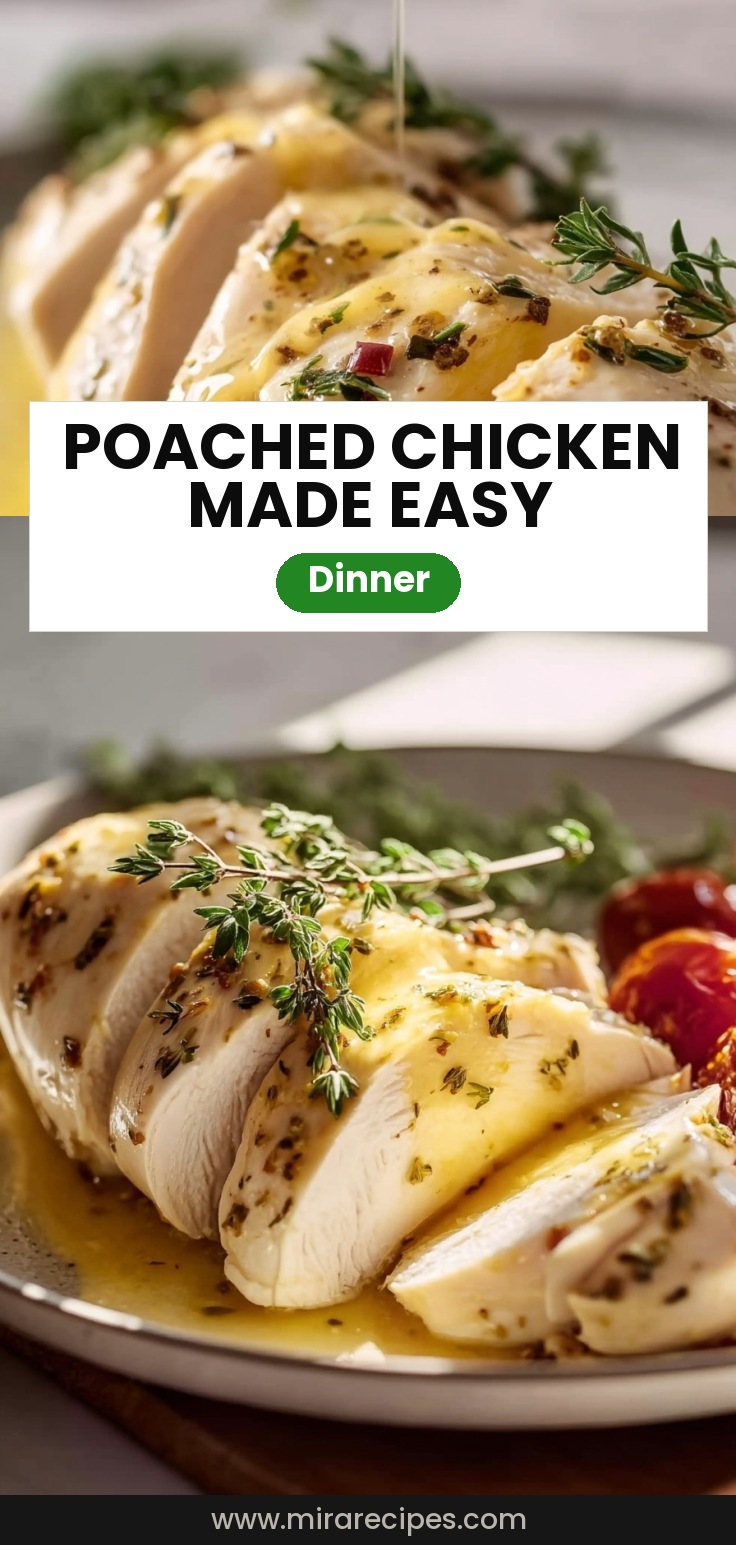Poached chicken