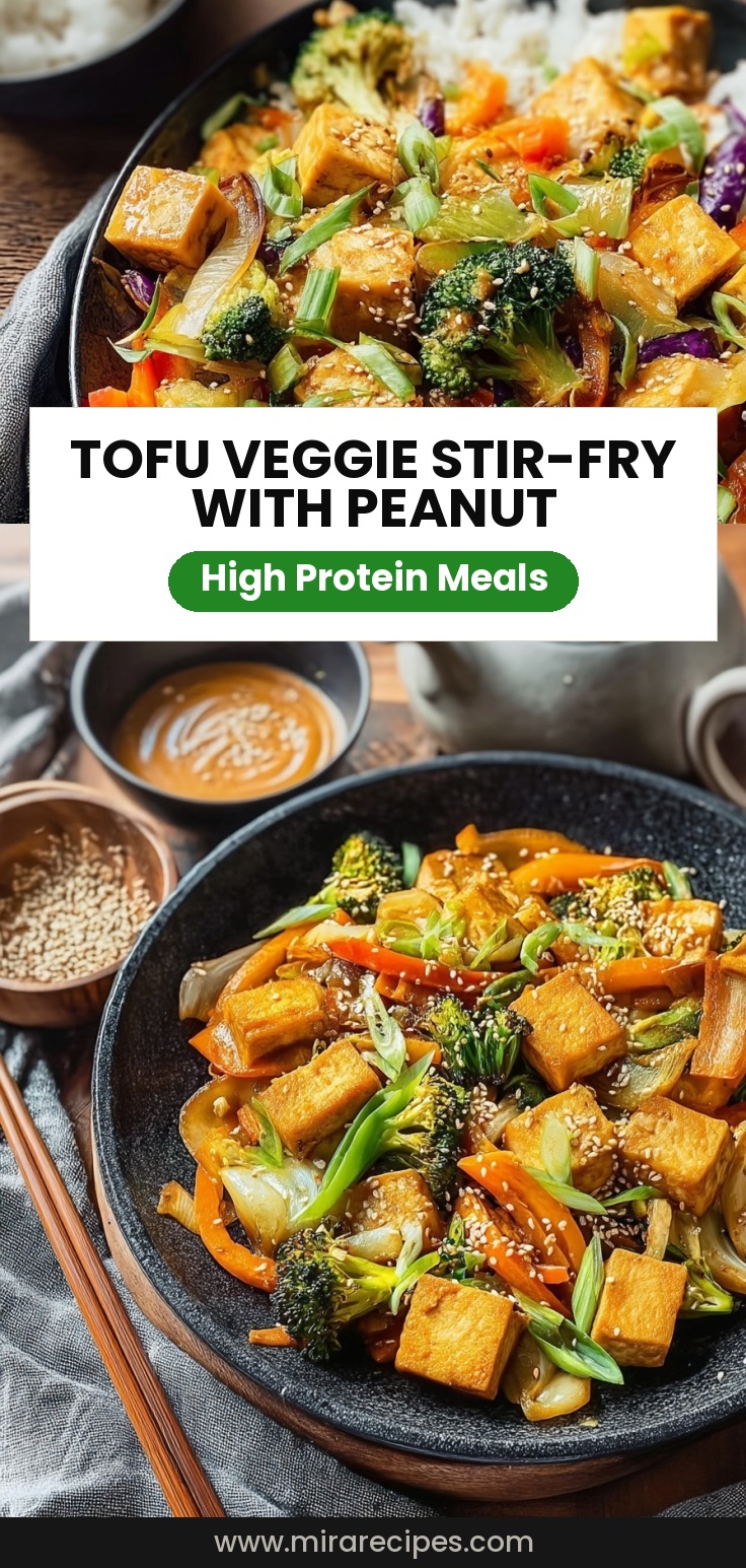 Tofu Vegetable Stir-Fry with Peanut Sauce