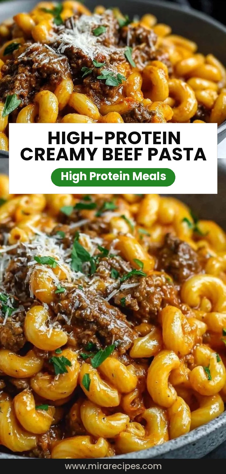 High-Protein Creamy Beef Pasta