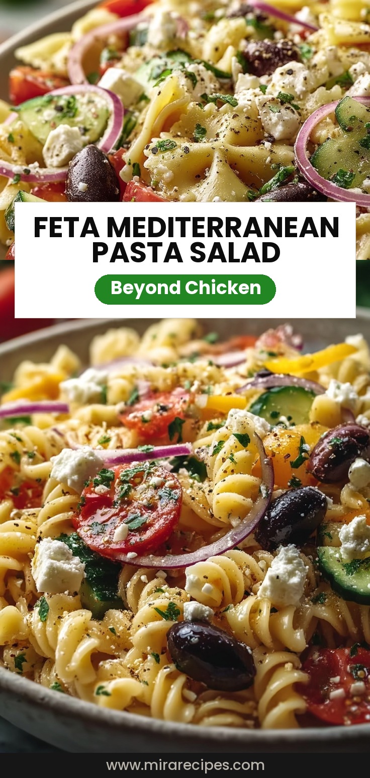 Feta Mediterranean Pasta Salad