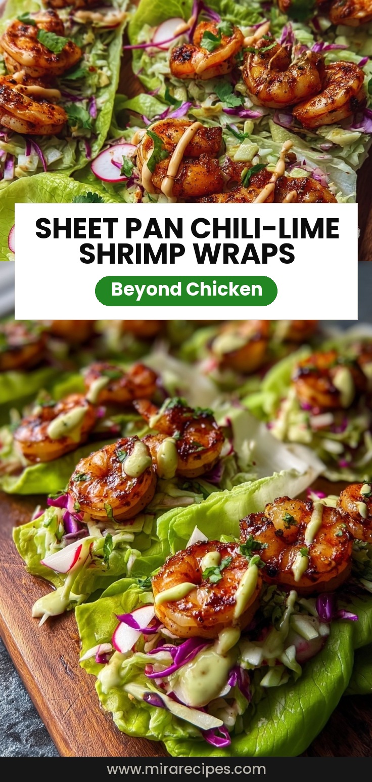 Sheet Pan Chili-Lime Shrimp Lettuce Wraps with Radish Slaw & Avocado Sriracha Crema