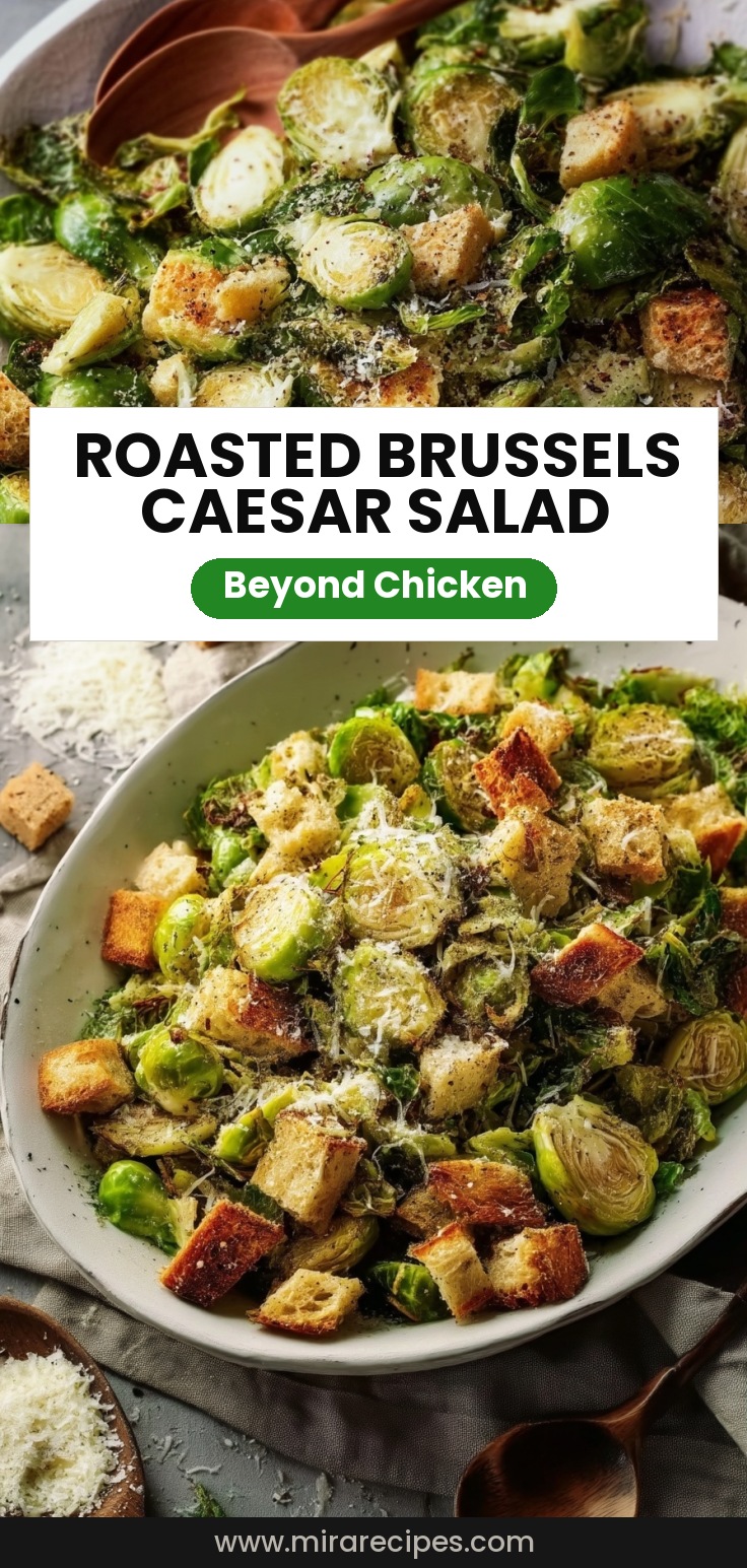 Roasted Brussels Sprouts Caesar Salad