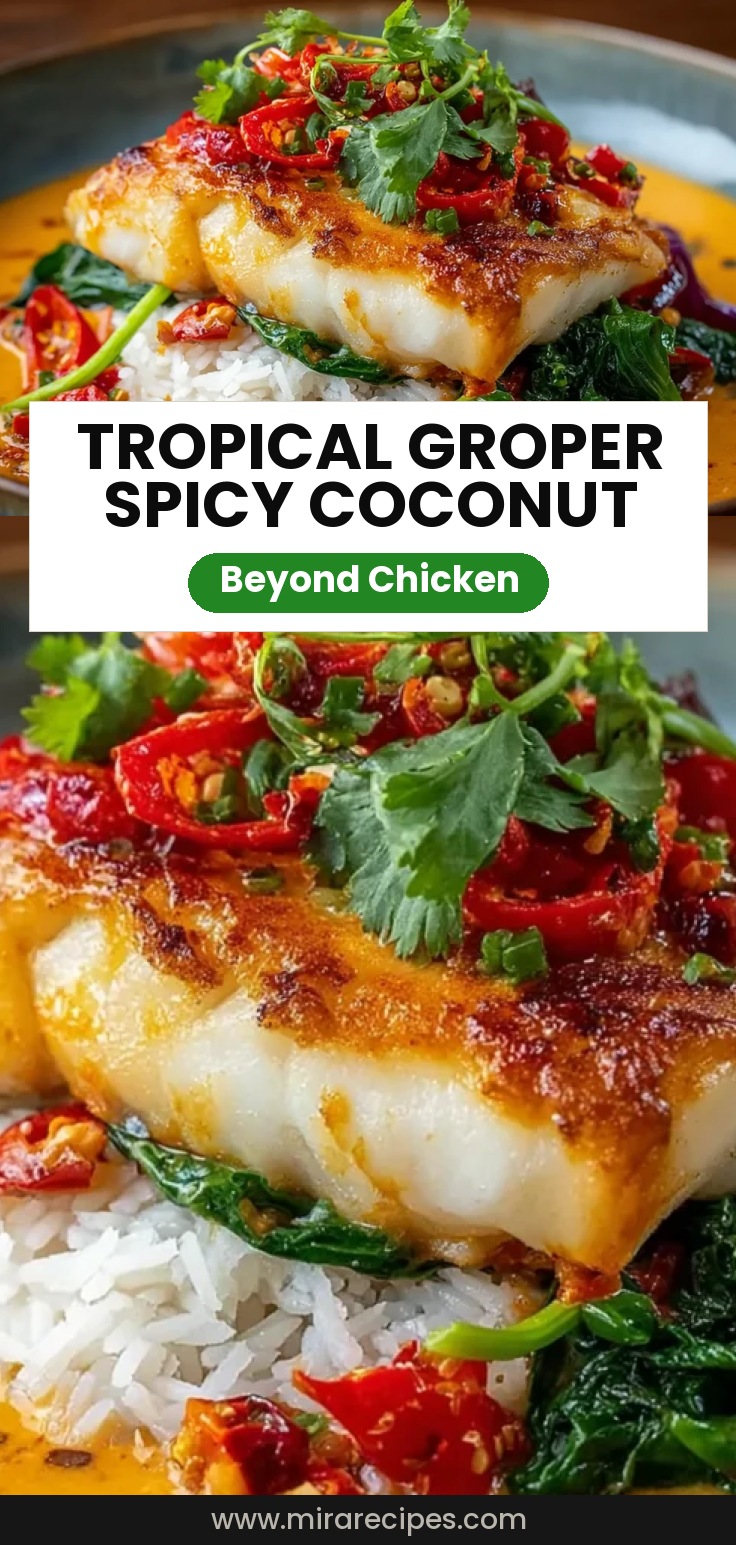 Tropical Grouper with Spicy Coconut