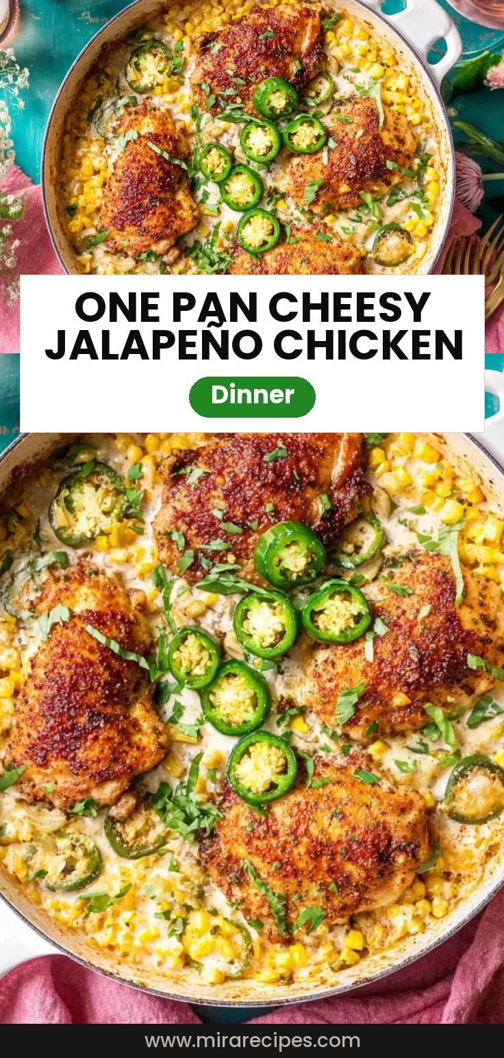 One Pan Cheesy Jalapeño Chicken