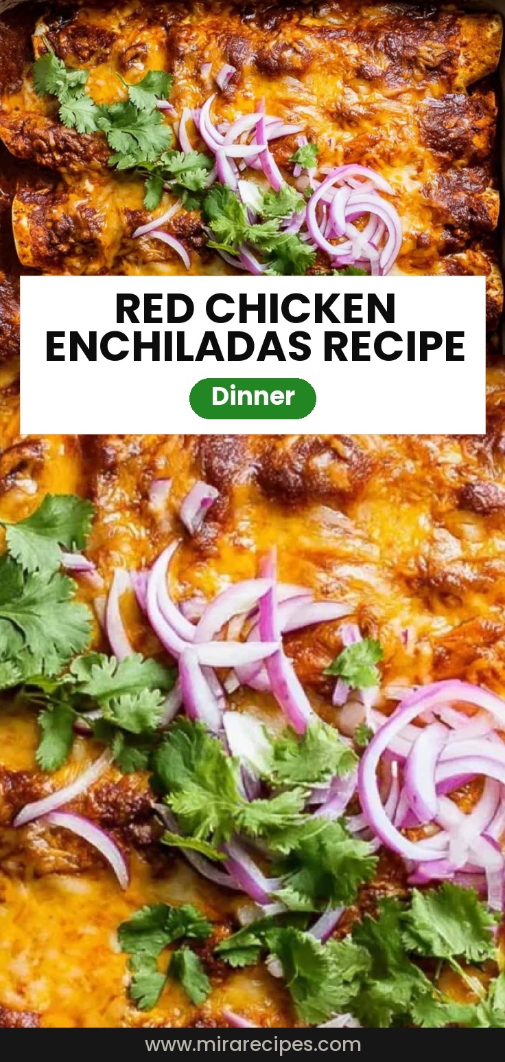 Red chicken enchiladas