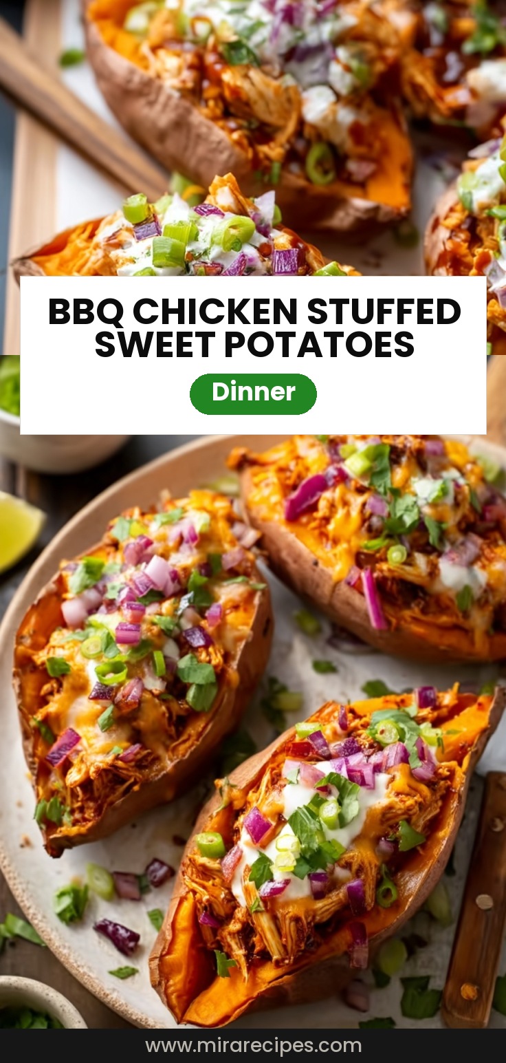 Easy BBQ Chicken Stuffed Sweet Potatoes