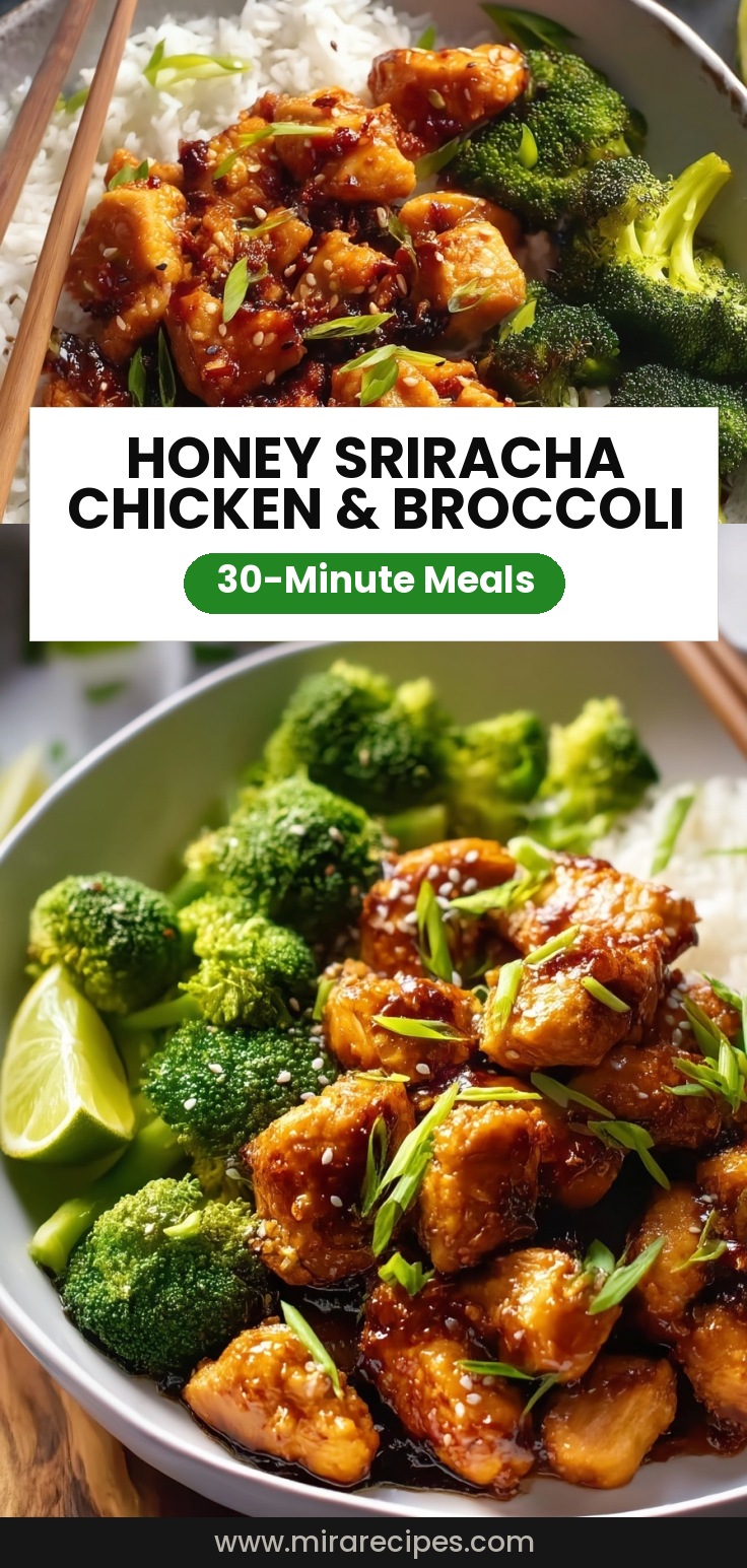 Honey Sriracha Chicken with Broccoli (30-Minutes)
