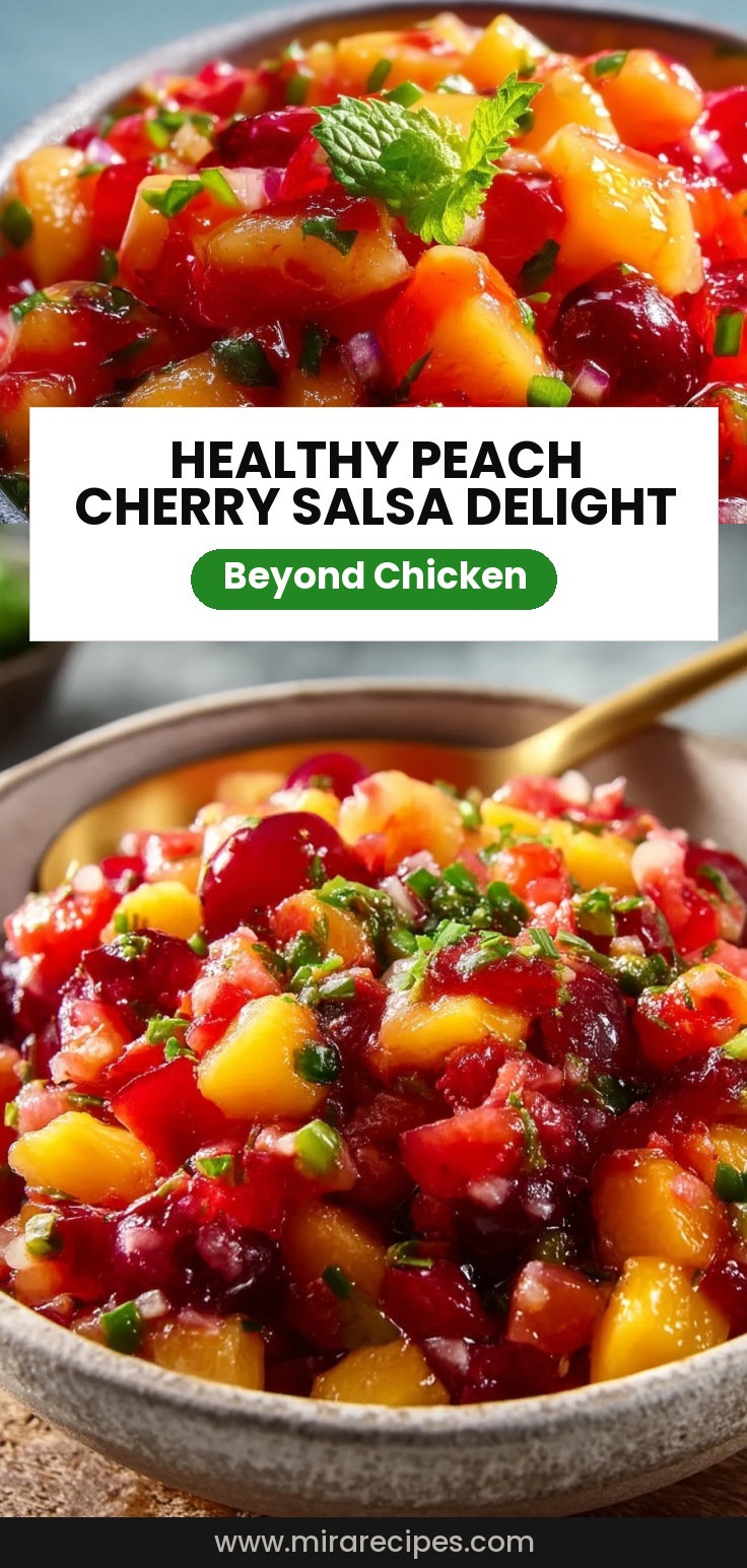 Healthy Peach Cherry Salsa