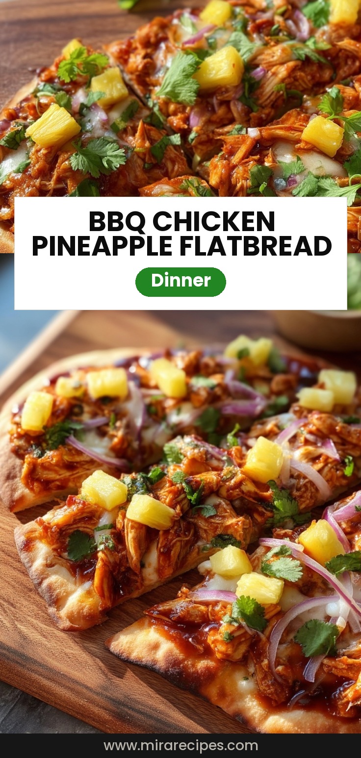 BBQ Chicken Pineapple Flatbread