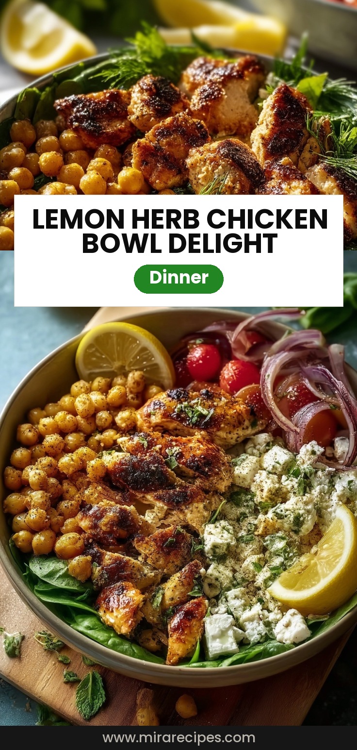 Lemon-Herb Chicken Bowl with Chickpeas & Feta