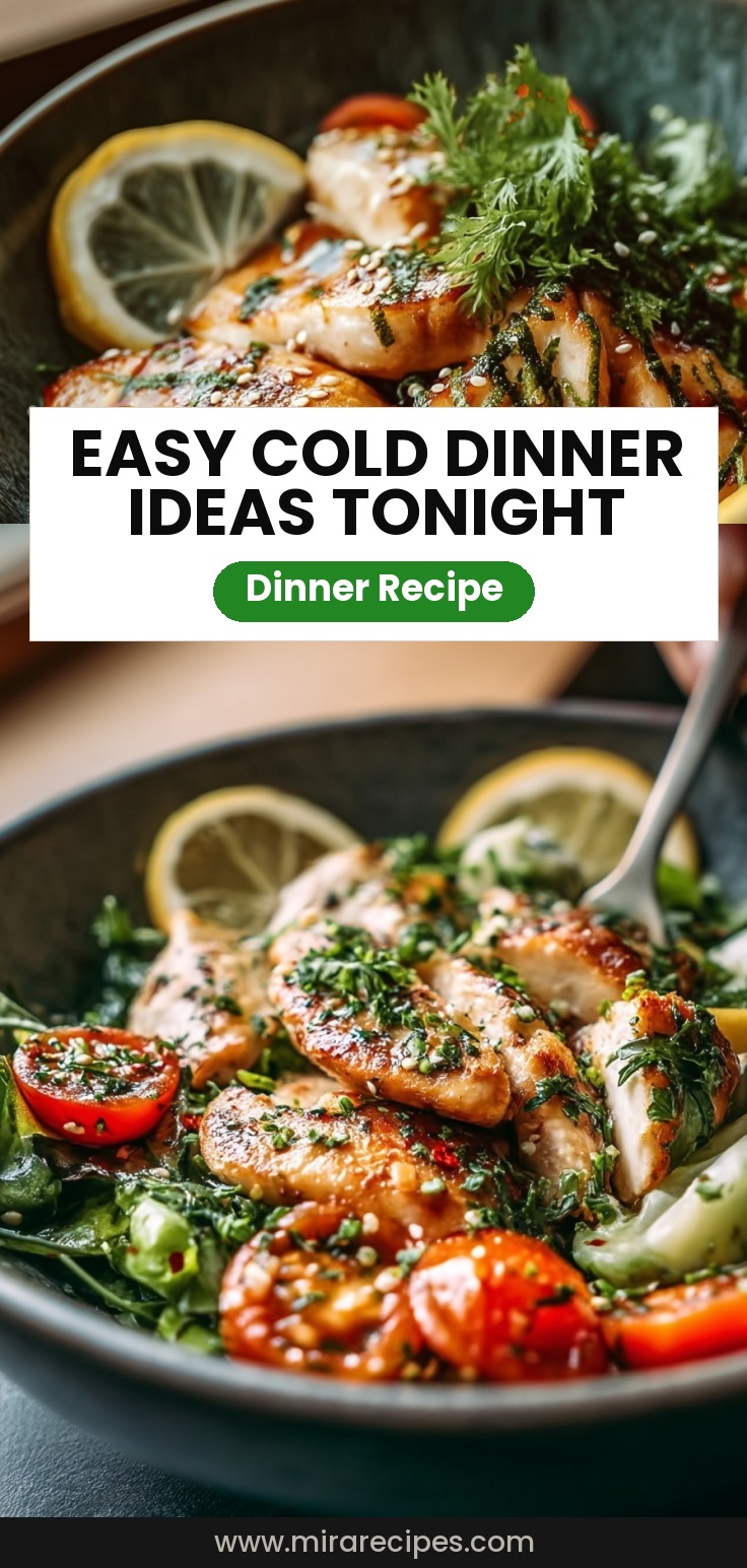 Tasty and Easy Cold Dinner Ideas to Try Tonight