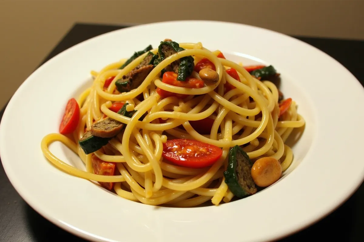 Vegetables in Spaghetti