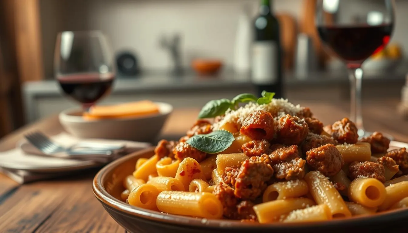 Creamy Sausage Rigatoni