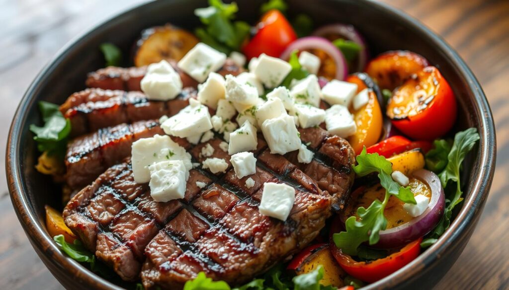 Mediterranean steak bowls