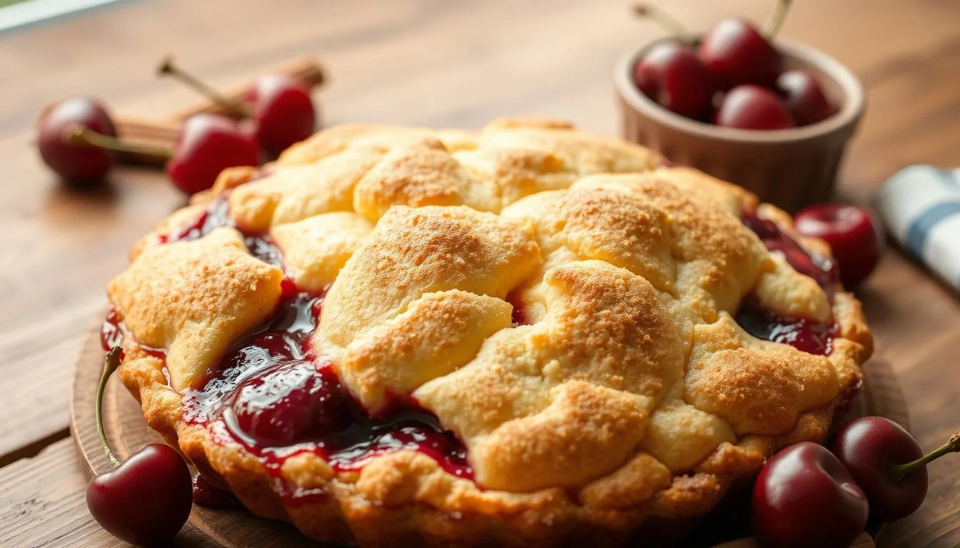 Easy Cherry Cobbler with Fresh or Frozen Cherries