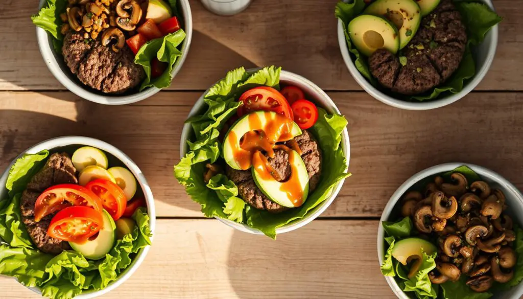 healthy burger bowls