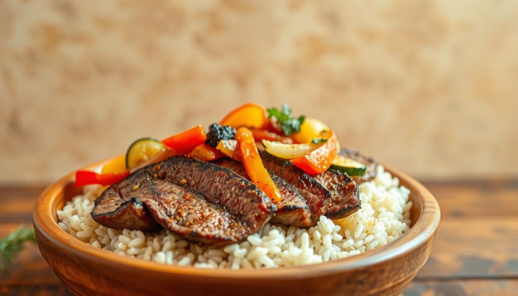 steak and rice bowl