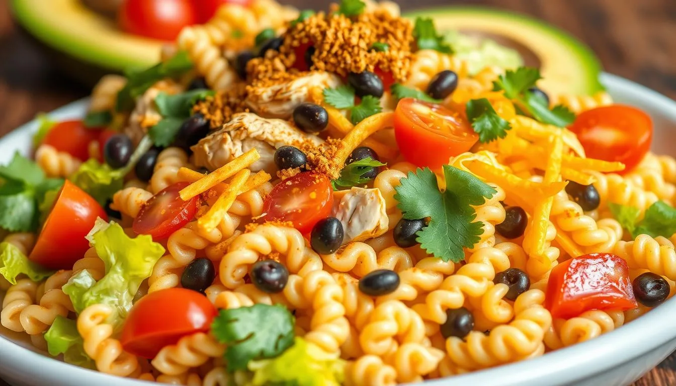 Easy Taco Pasta Salad – A Flavor-Packed Potluck Favorite!