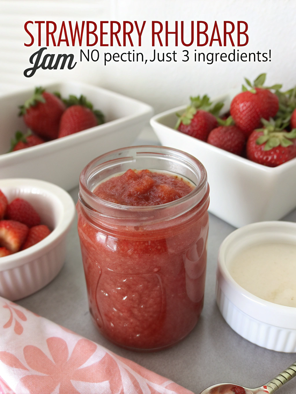 Strawberry Rhubarb Jam Ingredients