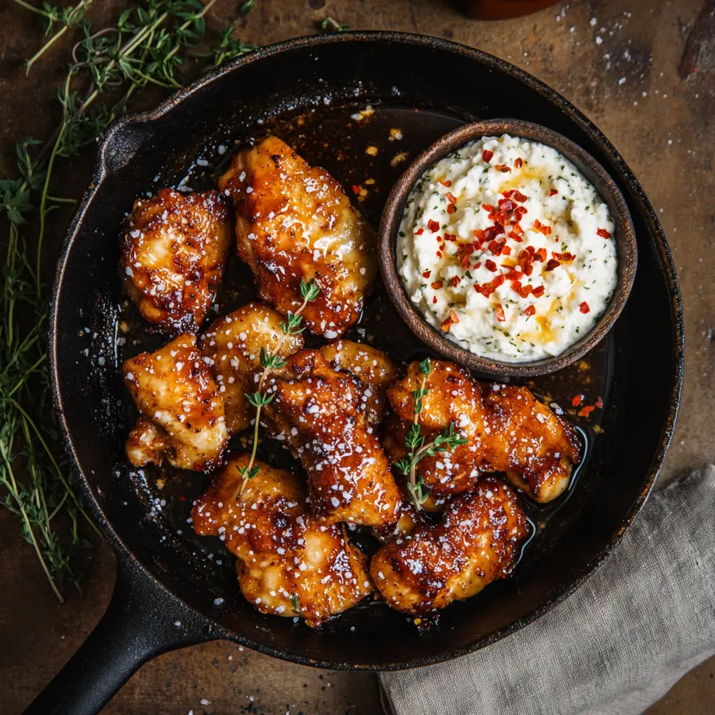 Crispy Hot Honey Feta Chicken