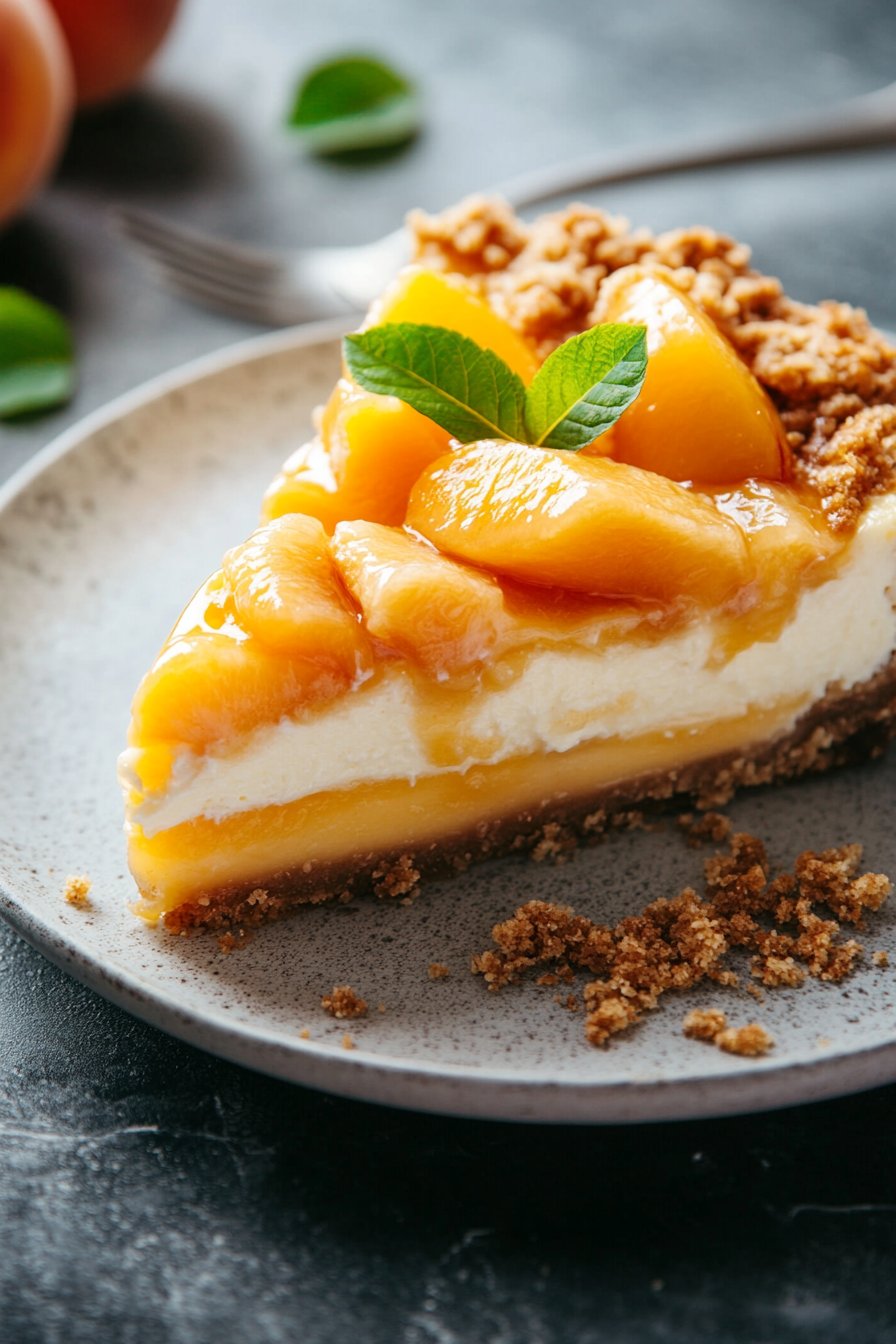 Healthy Peach Cobbler Cheesecake Best Peach Desserts