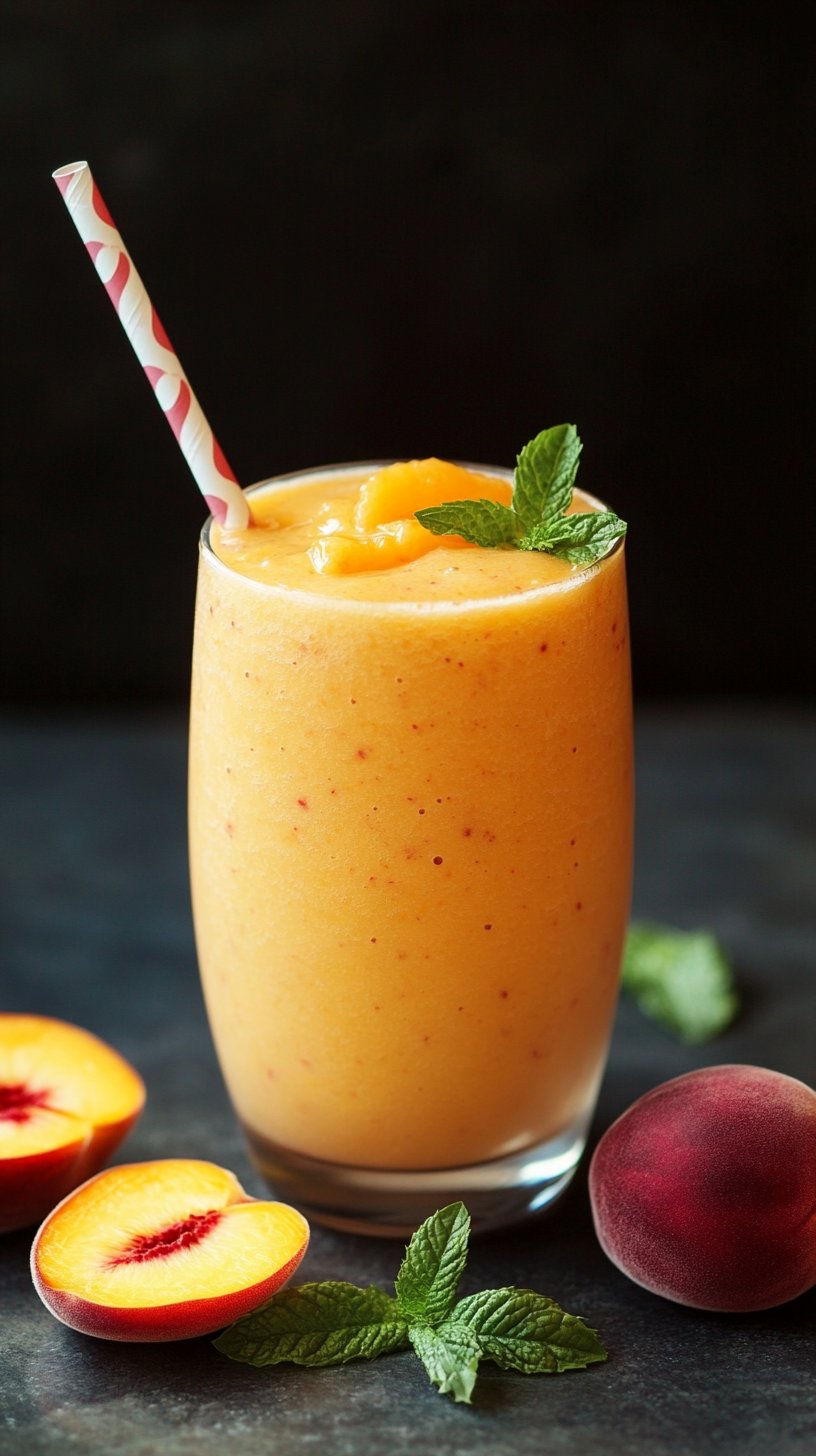Healthy Peach Sorbet Smoothie Easy Peach Desserts