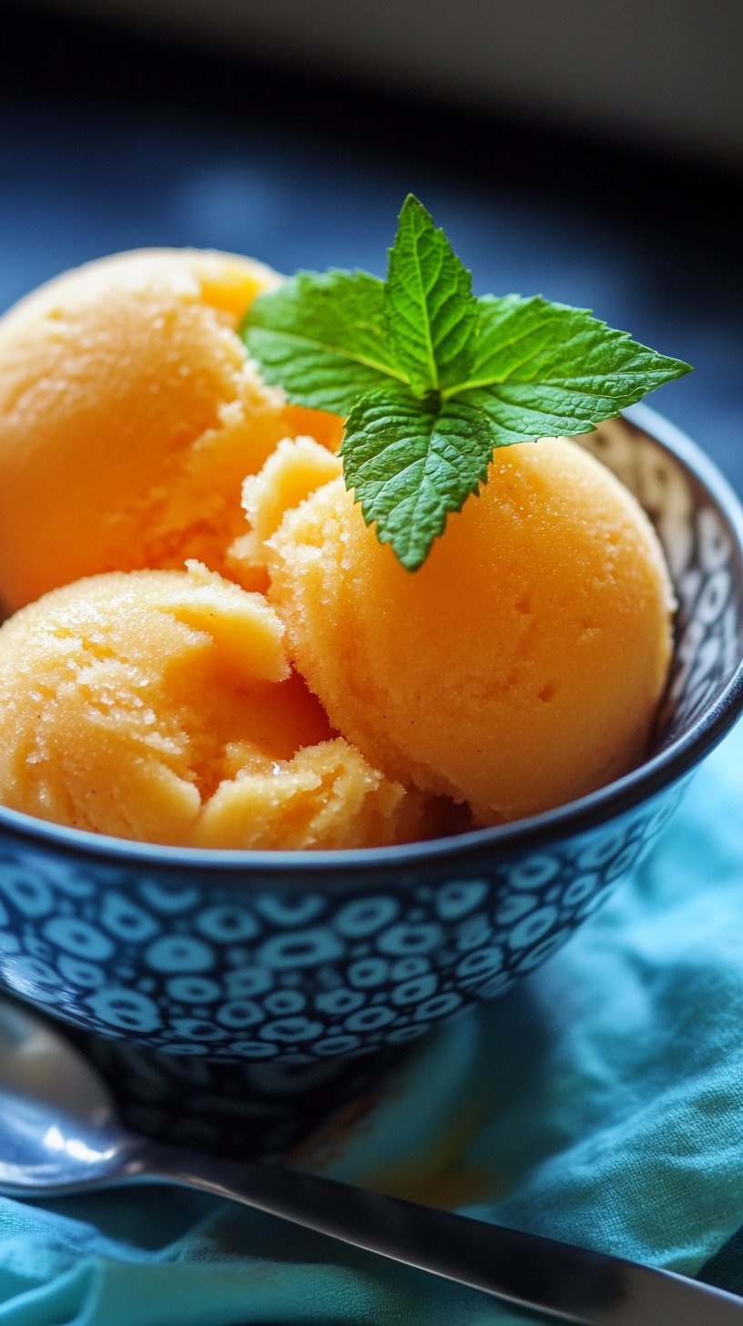 Peach Cobbler Sorbet Easy Desserts & Frozen Recipes