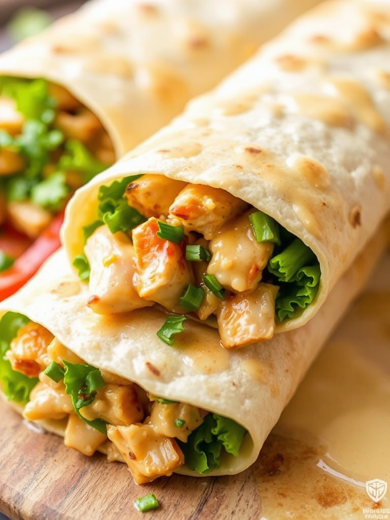 Cheesy Garlic Chicken Wraps: Flavor Explosion!