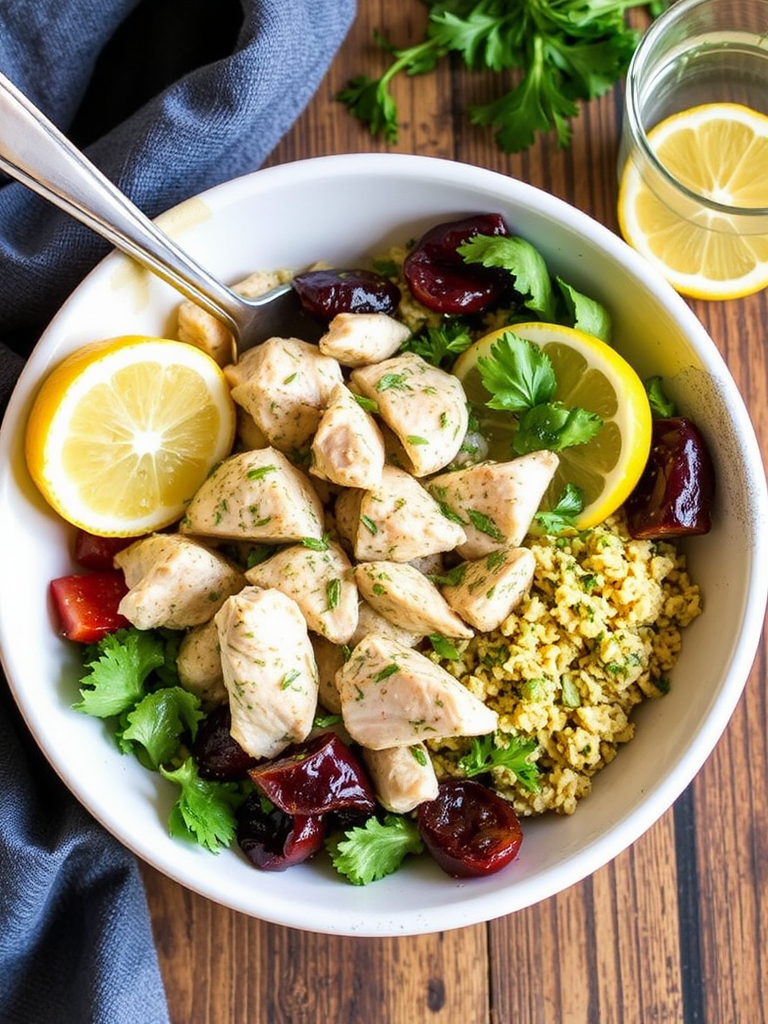 Easy Lemon-Dill Chicken Bowl Recipe Delight