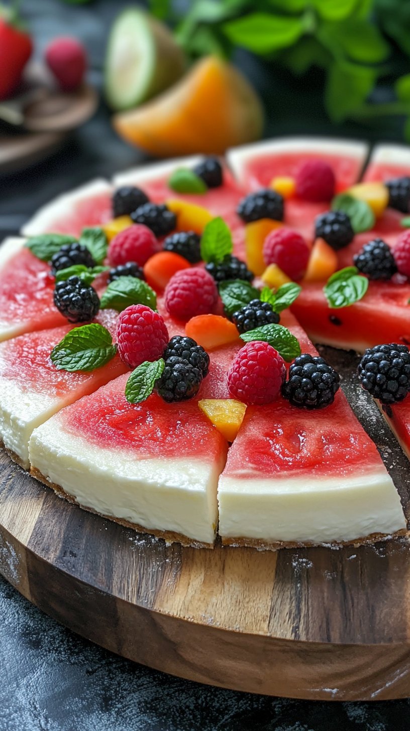 Irresistible Watermelon Fruit Pizza Dessert Recipe