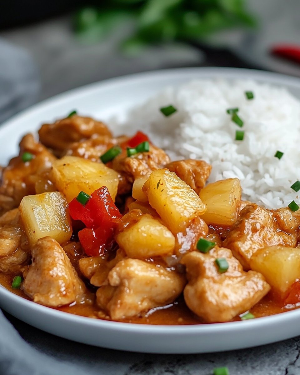Savory Pineapple Chicken With Rice Delight