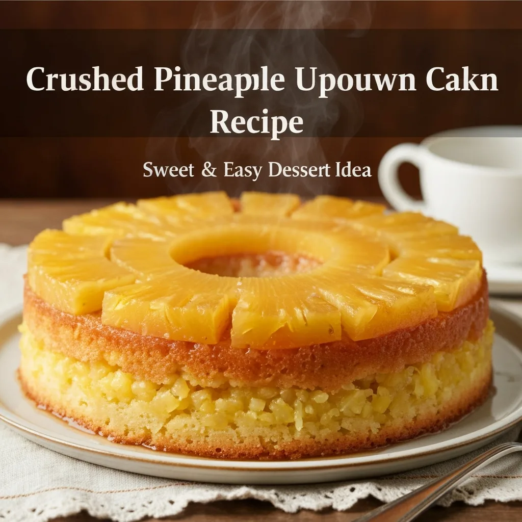 Crushed Pineapple Upside Down Cake Recipe – Sweet and Easy Dessert Idea