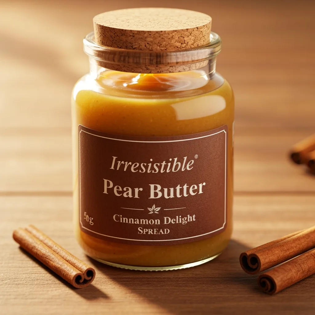 Irresistible Pear Butter Cinnamon Delight Spread